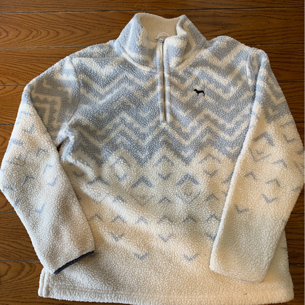 PINK fleece pullover sweater